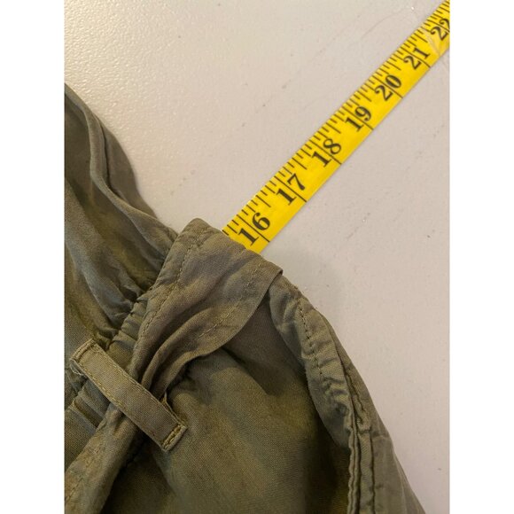 Cloth & Stone Strapless Olive Green Tencel Jumpsuit w/ Belt & Pockets Small - Picture 11 of 13